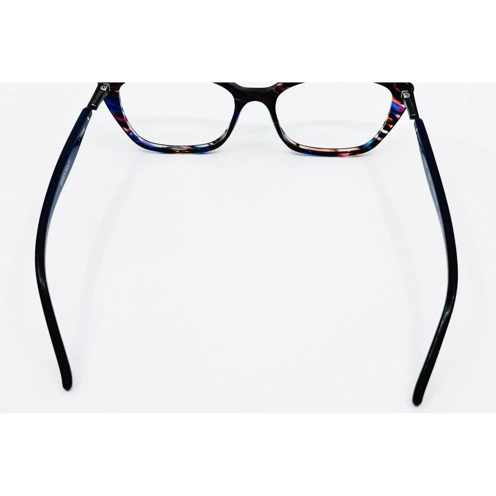 Ellen Tracy Eyeglasses Womens Blue Multi Lombardia 51-16-135 Cat Eye Frames
